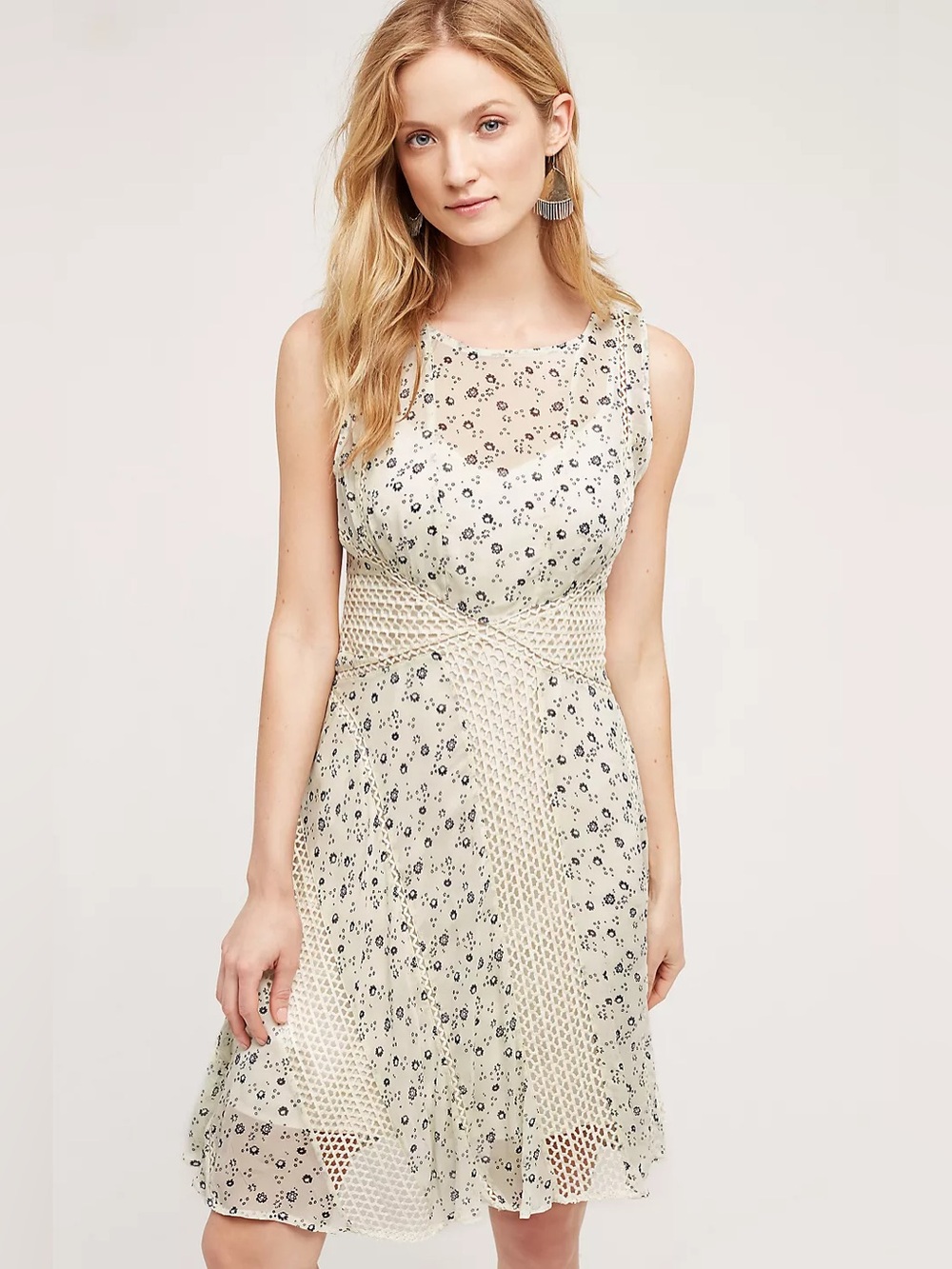 Anthropologie Floreat Windswept Lace Dress Patchwork Size Small Boho Free People